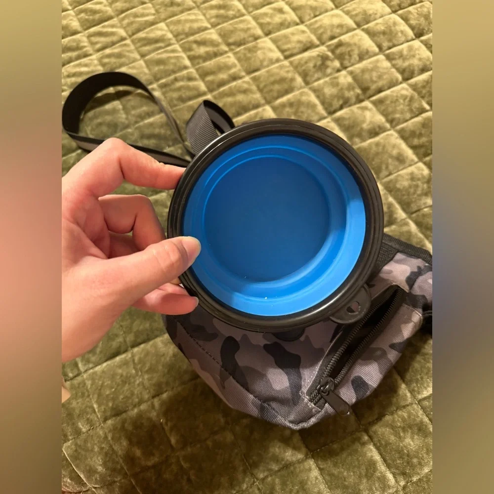 PetAmi Dog Walking Crossbody Purse & Collapsible Water Bowl